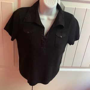AUGUST SILK STRETCH COLLARED SHIRT SIZE S